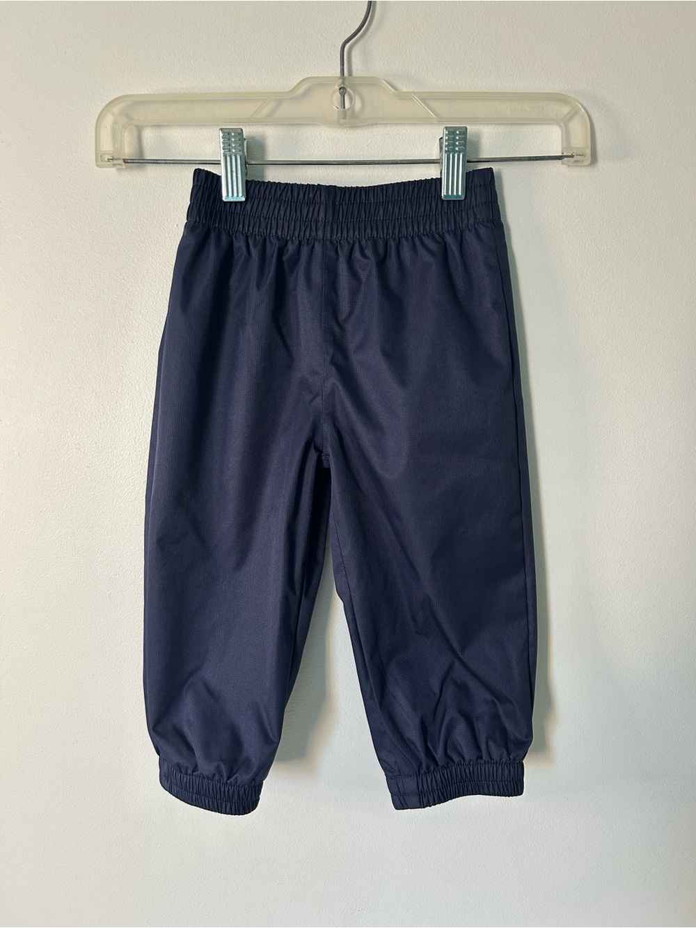 Gusti Navy Elastic-Waist Rain Pants